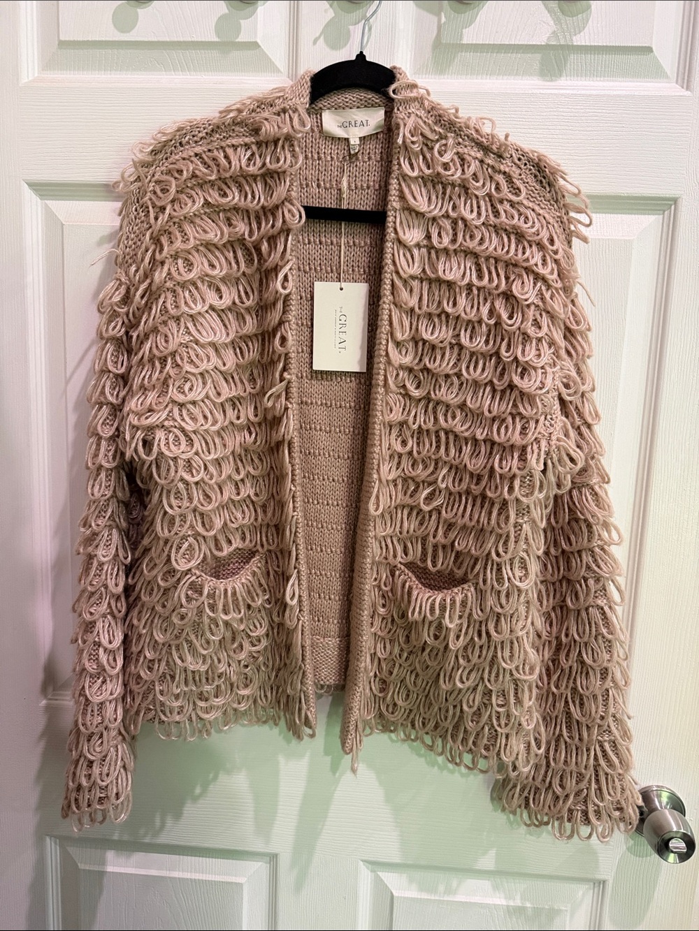 THE GREAT. Loop-Detail Jacket in Blush